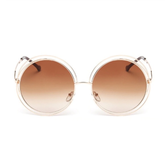 NEW Fashion Round Gradient Oversized Sunglasses - Picture 4 of 5